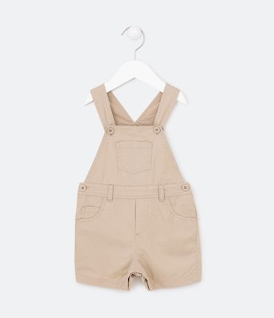 Peto Infantil en Sarga con Bolsillo Delantero y Lateral - Talle 0 a 18 meses