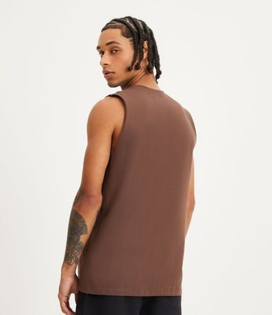 Musculosa en Algodón con Cuello Redondo y Tag en el Bajo 3