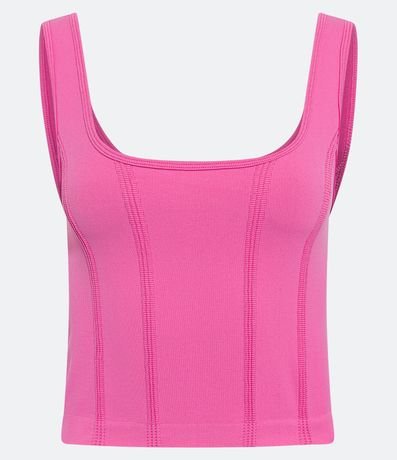 Blusa Cropped Musculosa en Poliamida sin Costura 1