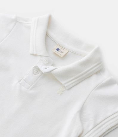 Polo Básica Infantil con Bordado de Osito en el Pecho - Talle 3 a 18 meses 4