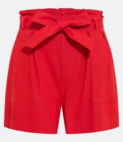 Short Corto en Lino con Bolsillos y Cinturón 1