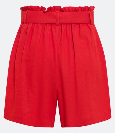 Short Corto en Lino con Bolsillos y Cinturón 2