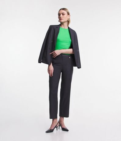 Blusa Básica en Viscosa con Escote Redondo 3