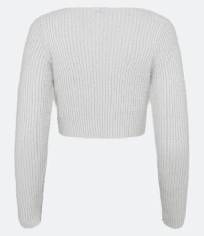 Cardigan Cropped de Punto Acanalado 7