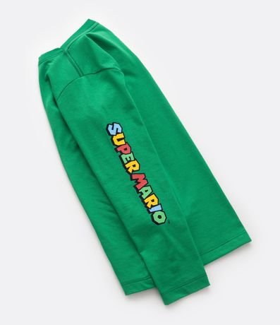 Remera Infantil con Estampa Yoshi y Lettering en la Manga - Talle 3 a 10 años 4