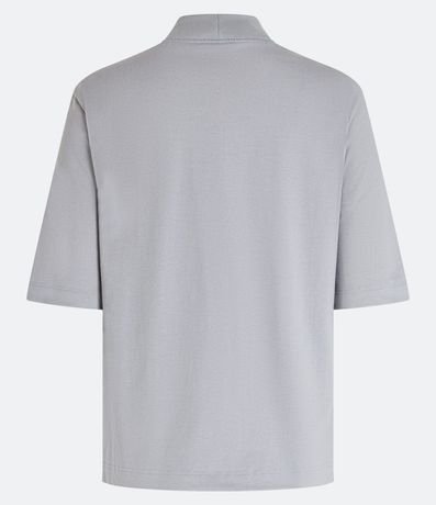 Blusa en Algodón con Cuello Alto y Manga Corta 6