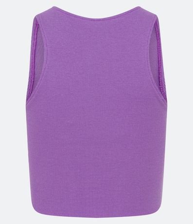 Blusa Cropped sin Mangas en Algodón Acanalado 6
