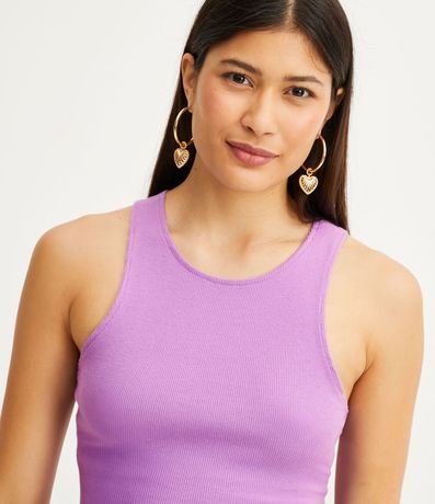 Blusa Cropped sin Mangas en Algodón Acanalado 4
