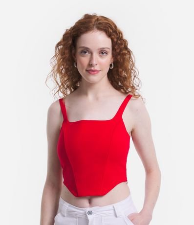 Blusa Cropped Corset en Bengalina 1