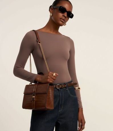 Body Básico en Media Mlla con Escote Bote 7