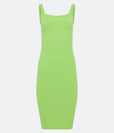 Vestido Midi Básico con Escote Cuadrado 5