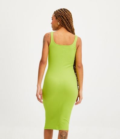 Vestido Midi Básico con Escote Cuadrado 3