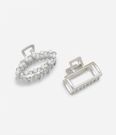 Kit 02 Pinzas para el Pelo con Strass y Lisas 2