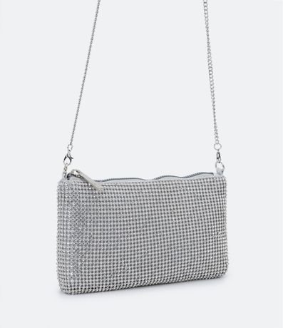 Bolso Transversal con Correa de Cadena y Detalles en Strass 1