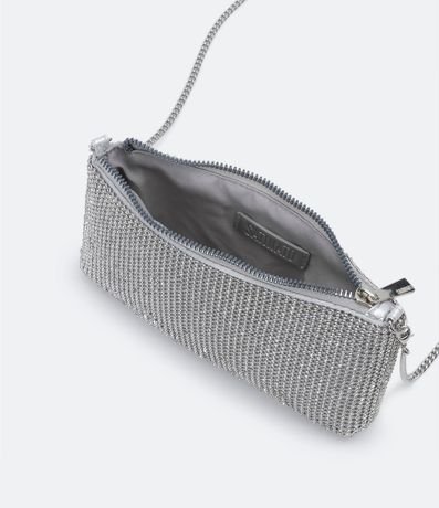 Bolso Transversal con Correa de Cadena y Detalles en Strass 4