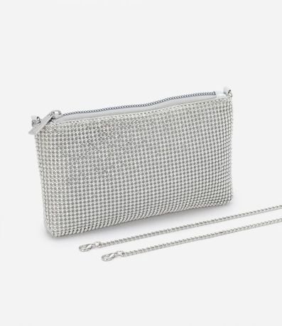 Bolso Transversal con Correa de Cadena y Detalles en Strass 6