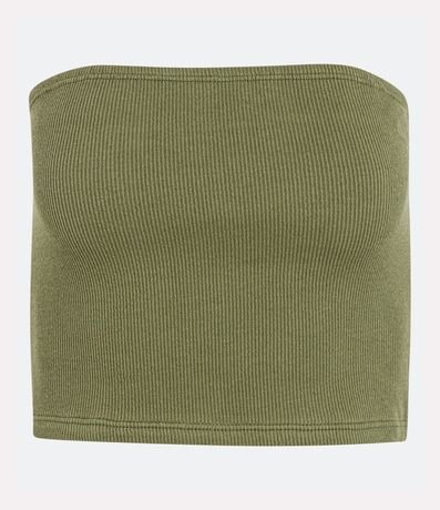 Blusa Sin Breteles en Rib con Textura Acanalada 5