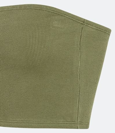 Blusa Sin Breteles en Rib con Textura Acanalada 6