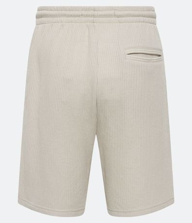 Bermuda Relaxed en Algodón con Cintura Elástica y Textura Acanalada 7