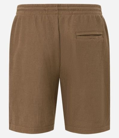 Bermuda Relaxed en Algodón con Cintura Elástica y Textura Acanalada 7