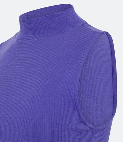 Blusa Cropped Básica sin Manga en Algodón con Cuello Alto 6