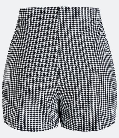 Short Pollera Sastrería con Abertura y Estampado Pied de Poule 6