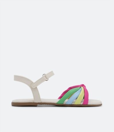 Sandalia Plana Infantil con Nudo y Tiras Puffer - Talle 28 al 37 2