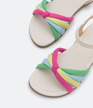 Sandalia Plana Infantil con Nudo y Tiras Puffer - Talle 28 al 37 3