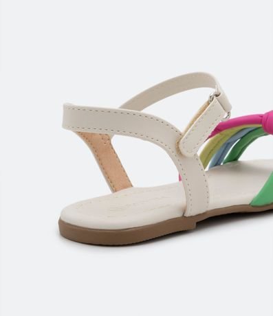 Sandalia Plana Infantil con Nudo y Tiras Puffer - Talle 28 al 37 4