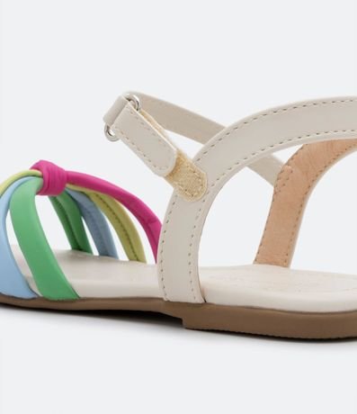 Sandalia Plana Infantil con Nudo y Tiras Puffer - Talle 28 al 37 5