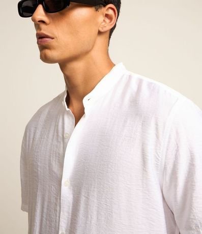 Camisa Slim en Viscolino con Cuello Padre y Textura 4