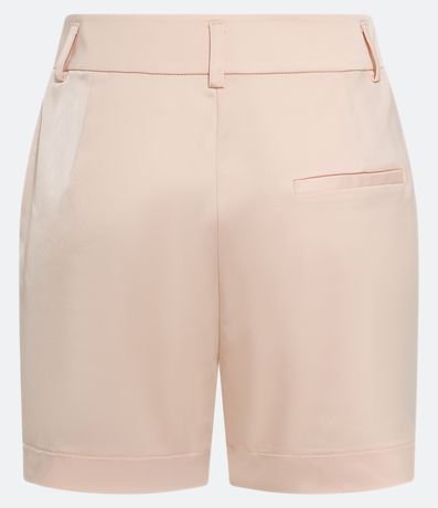 Short Sastrería Satinado con Bolsillos Solapa y Botones Tortuga 6