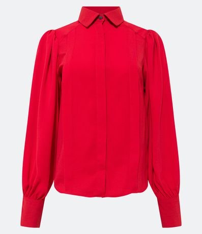 Camisa con Manga Abullonada y Puño Ancho