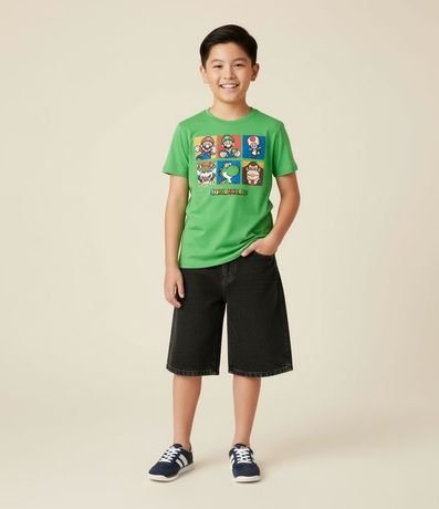 Remera Infantil con Estampa Super Mario - Talle 3 a 10 años