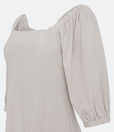 Enterito en Lino Texturizado con Mangas Abullonadas 2