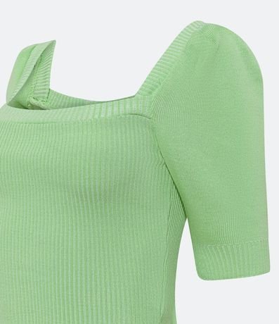 Blusa en Viscosa Acanalada con Manga Corta 2