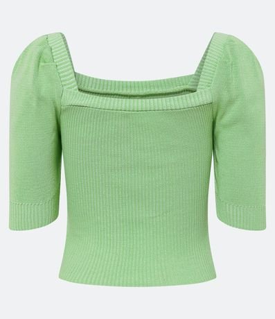 Blusa en Viscosa Acanalada con Manga Corta 3