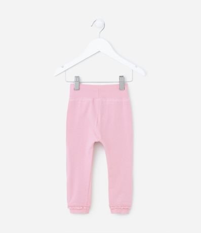 Pantalones Infantiles con Cintura Doblada y Lazo Aplicado - Talle RN a 18 meses 2