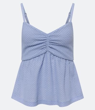 Blusa de Tirantes con Textura y Fruncido en el Escote 1