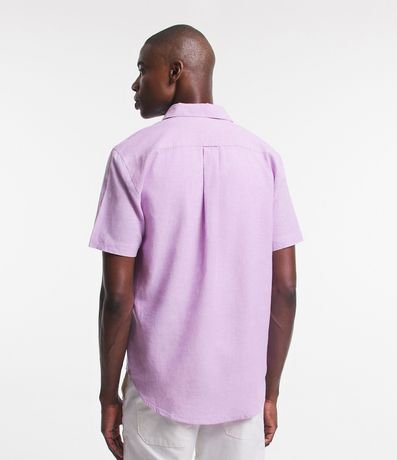 Camisa Comfort Básica en Lino con Bolsillo Delantero 4
