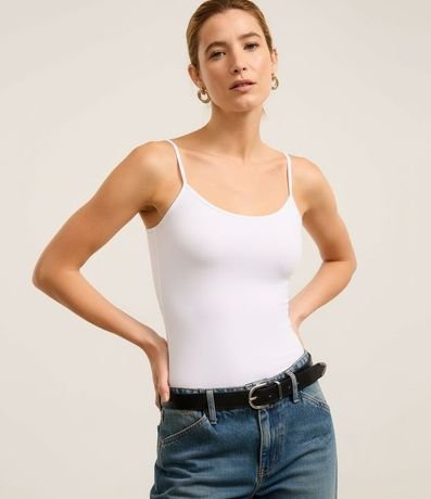 Blusa Musculosa Básica en Poliamida con Breteles Finos 3