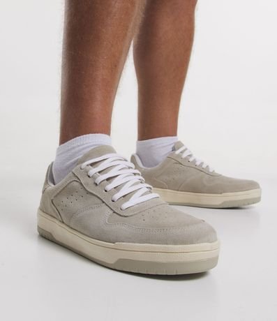 Championes Street en Cuero Gamuza con Recortes y Suela Bicolor 7