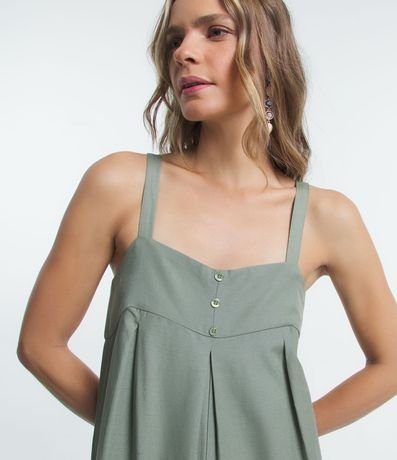 Mono Pantalona en Viscosa con Tirantes Elásticas y Pliegues Delanteros 5