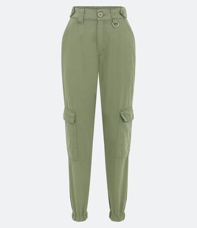 Pantalón Jogger Cintura Alta con Detalle de Hebilla y Bolsillos Cargo 7