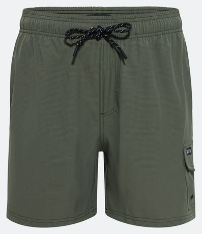 Bermuda de Baño en Ripstop con Bolsillo Cargo Lateral 1