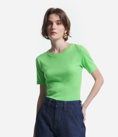 Blusa Básica en Algodón con Manga Corta 1
