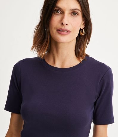 Blusa Básica en Algodón con Manga Corta 4