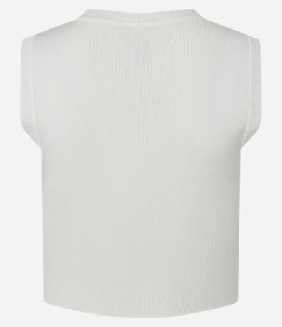 Blusa Musculosa Cropped en Viscosa Acanalada 7