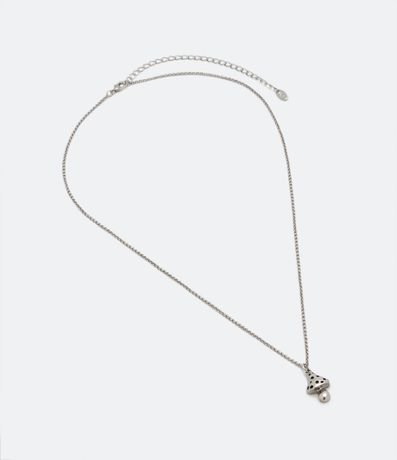 Collar en Metal con Colgante de Seta 2