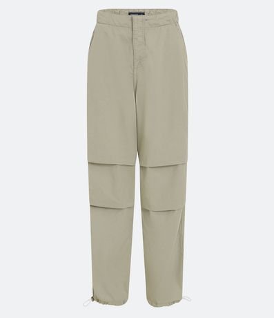 Pantalón Parachute en Sarga con Cintura Elástica 5